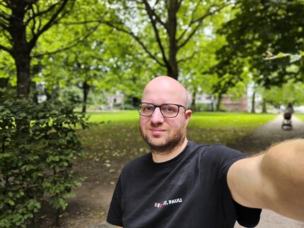 De portretmodus herkent mijn bril niet goed.