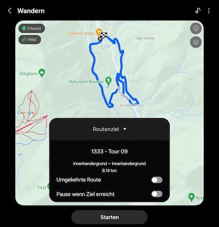 Für meine nächste Wanderung habe ich die Route bereits auf die Galaxy Watch 7 geladen.