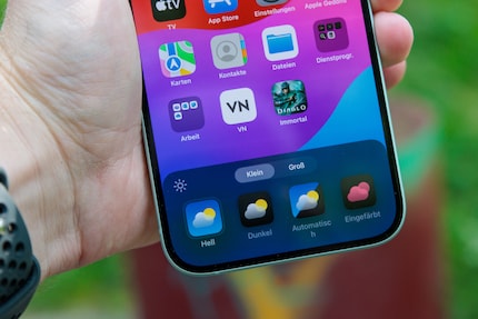 The new customisation menu.