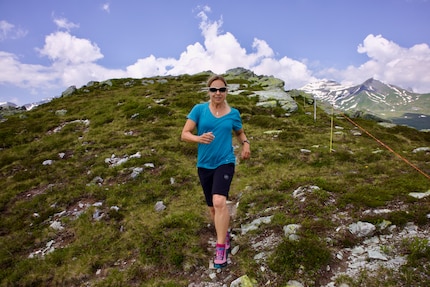 The lightweight shoes really come into their own on winding trails.