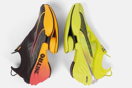 The new super shoe almost looks like high heels with jumping elements.