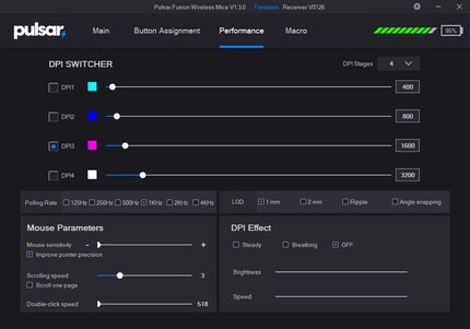 Die Software bietet die wichtigsten Einstellungen.