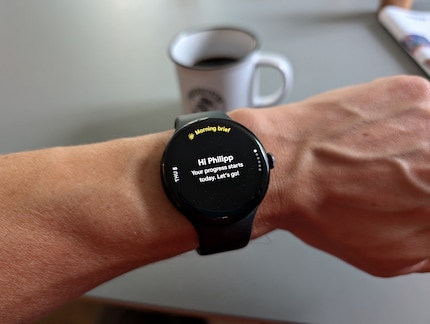 Morning Brief geeft een samenvatting van slaap, huidig fitnessniveau, weer, etc.[/caption