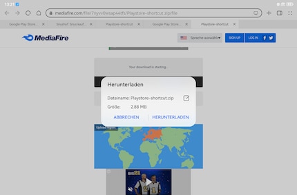 Utilizza il link qui sopra per scaricare l'app di collegamento come file zip.