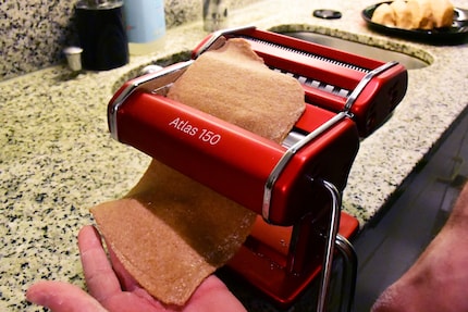 The dough is rolled five times at level 0.
