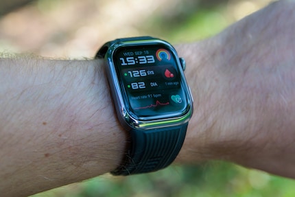 This watch face always shows the data from the last blood pressure measurement.