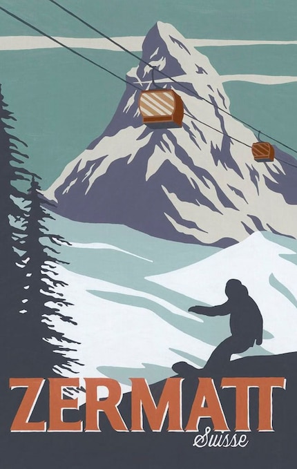 Dieses Malen nach Zahlen ist den alten Vintage Plakaten …