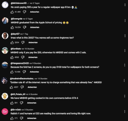 La communauté Youtube n'est pas du tout enthousiaste.