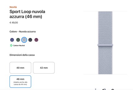 I normali cinturini sono sempre disponibili in tre misure.