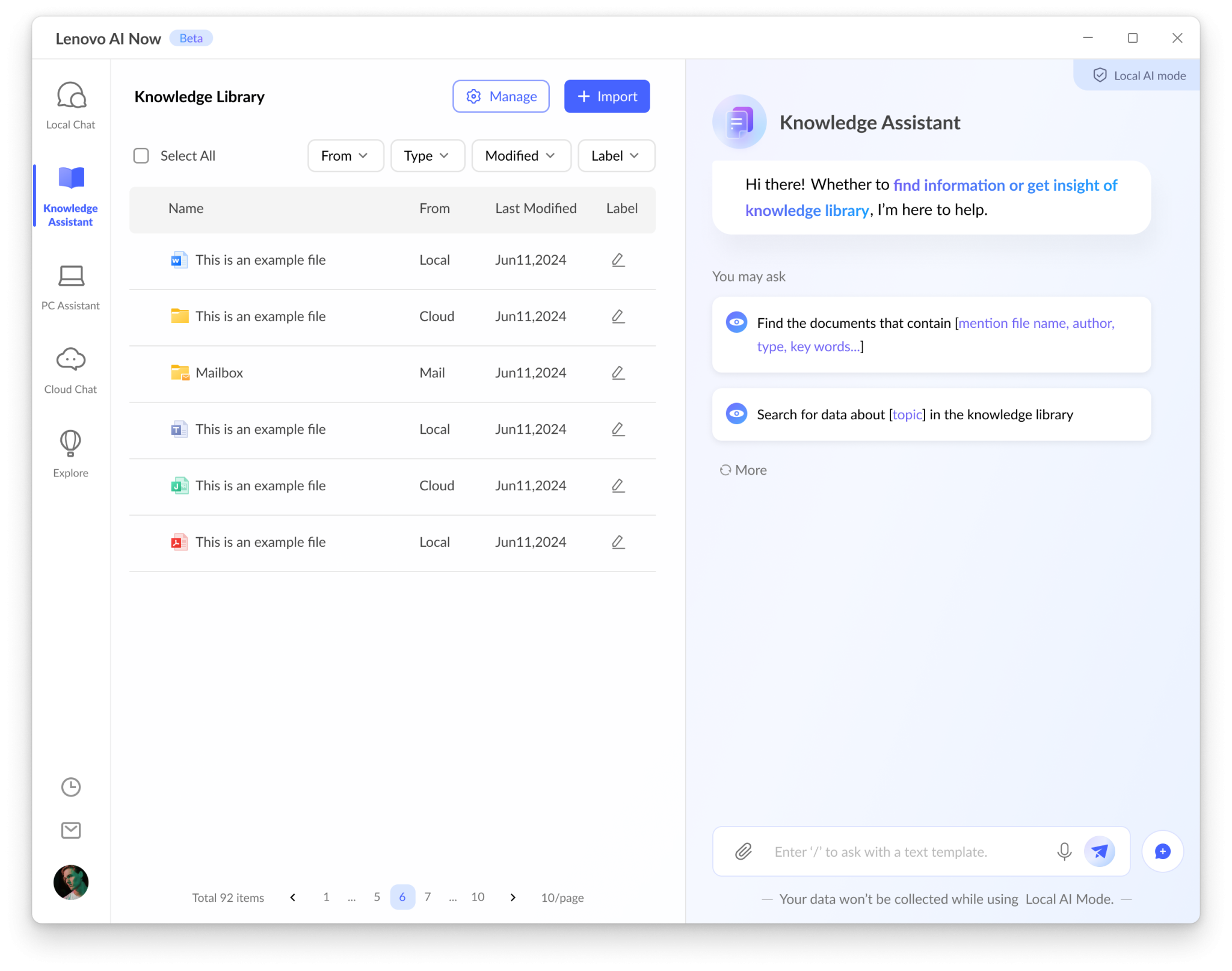 L'assistant de connaissances de Lenovo AI Now.