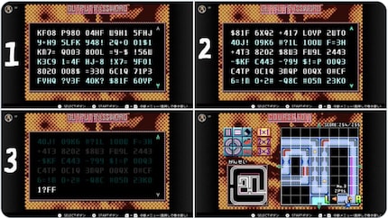 For the track at the bottom right, you have to enter the characters shown in images 1 to 3 one after the other.