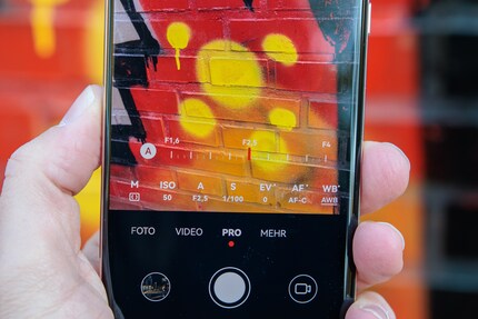 Ik kan het diafragma aanpassen in de Pro-modus