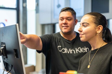 Whenever he can, Patrick  helps out at the store, providing support to his employees.