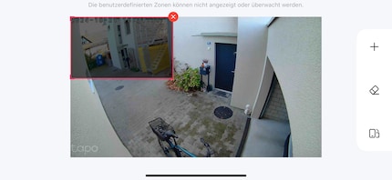Les zones qui ne doivent pas être surveillées peuvent être facilement créées.