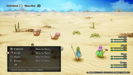 Gekämpft wird rundenbasiert. Ich kann die Steuerung auch dem Computer überlassen.