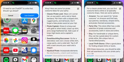 ChatGPT a bien été intégré à Siri.