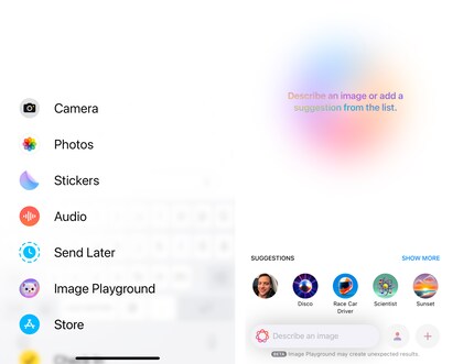 Comme pour Dall-E, Image Playground permet de faire créer des images grâce à l’IA.
