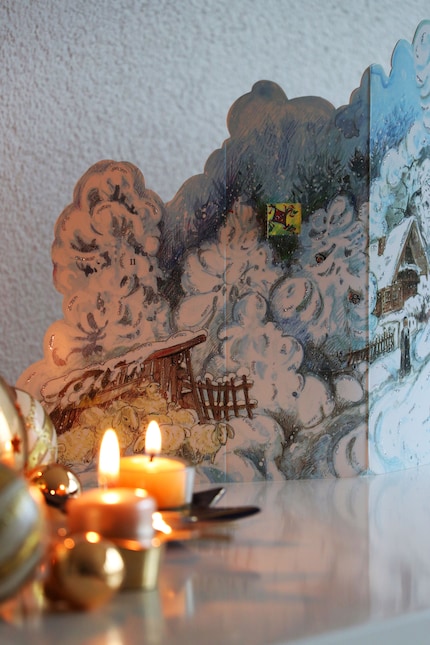 Per scattare questa foto mi sono permessa di aprirlo con un po' di anticipo: dietro la finestrella numero 19 si nasconde un aquilone.