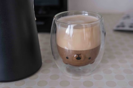 My cappuccino and its overly dense foam.