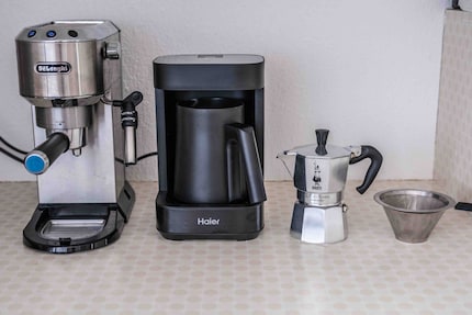 Tough competition: the line-up for my at-home coffee tasting.