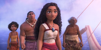 Moana and her crew: craftswoman Loto, Maui fanboy Moni and grumpy elderly farmer Kele.