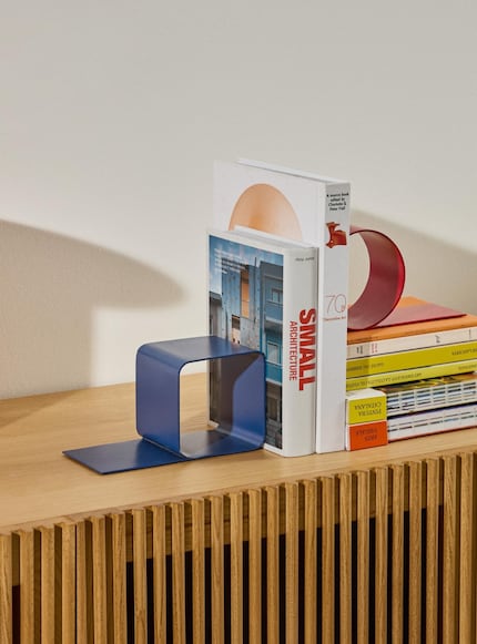 More than just functional: these bookends are decorative elements.