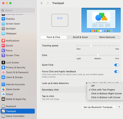 Torna a fare clic con il tasto destro del mouse.