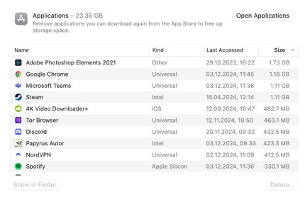 La panoramica delle app è un'immagine familiare per chi viene da Windows.