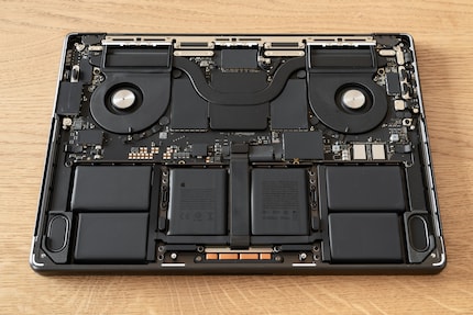 Everything is soldered, meaning you can’t upgrade RAM and SSD with Apple later.