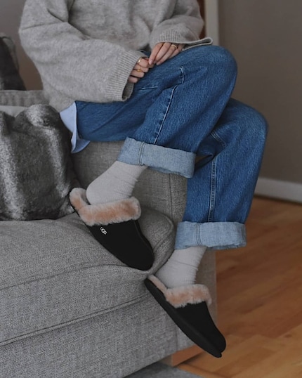Die «Scuffette»-Pantoffeln von Ugg sind super flauschig.