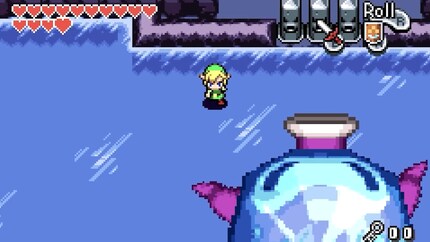 The Legend of Zelda: Minish Cap gets icy for a bit too. For example, while shrunk to the size of a small gnome, Link has to fight a previously frozen Oktorok.