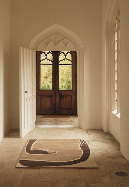 The use of Gothic style elements reinforces the medieval topic.