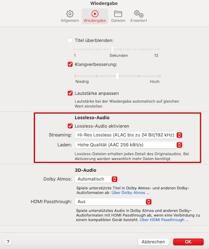 Lossless audio’s particularly worthwhile if you’re plugged in.
