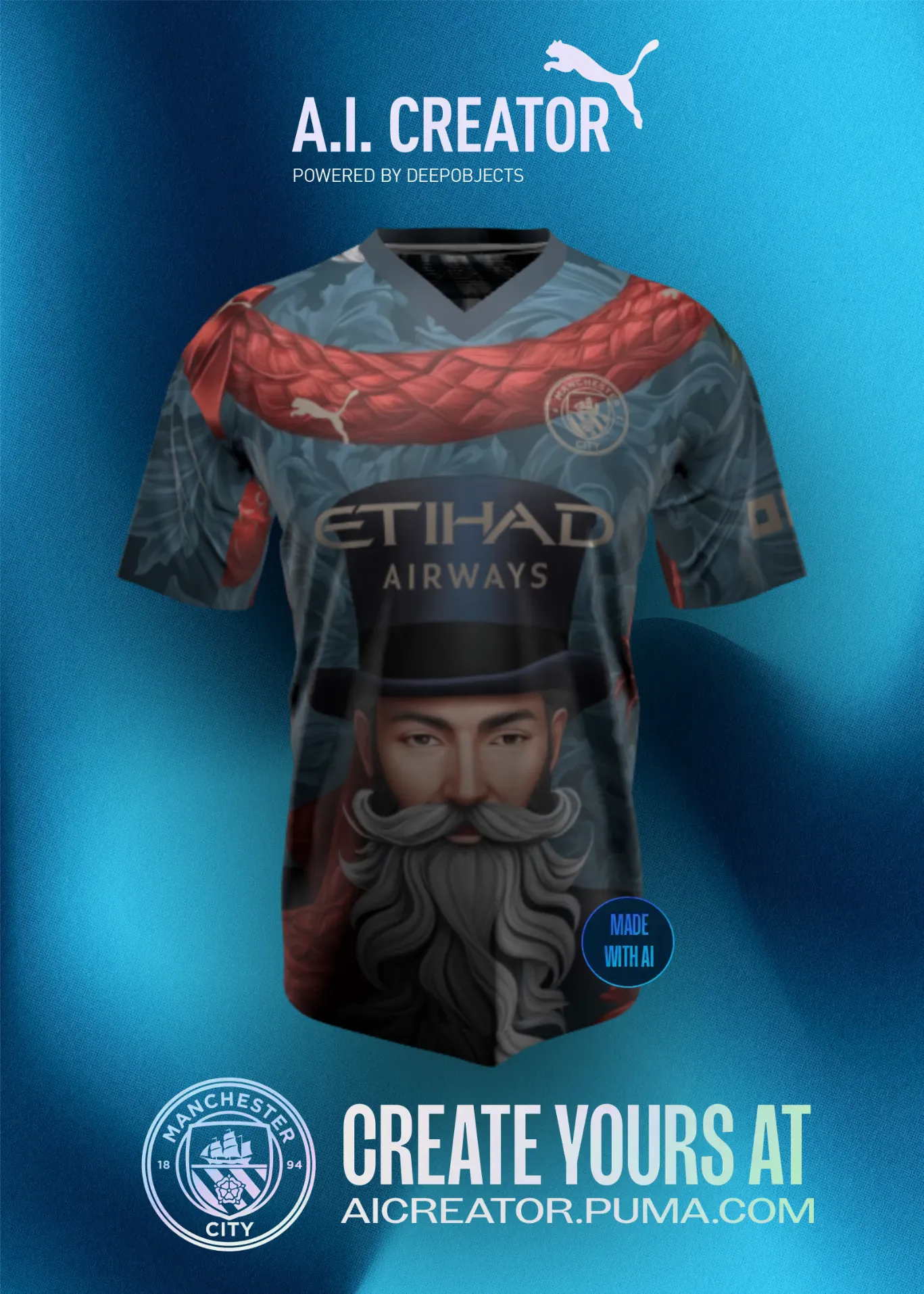 links angelehnt an Piraten, rechts an Santa.