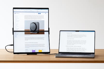 Im Ultra-Modus erkennt das System die zwei Displays als einen einzigen Monitor.