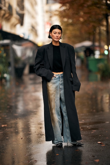 Styled correctly, dirty denim can still look elegant.