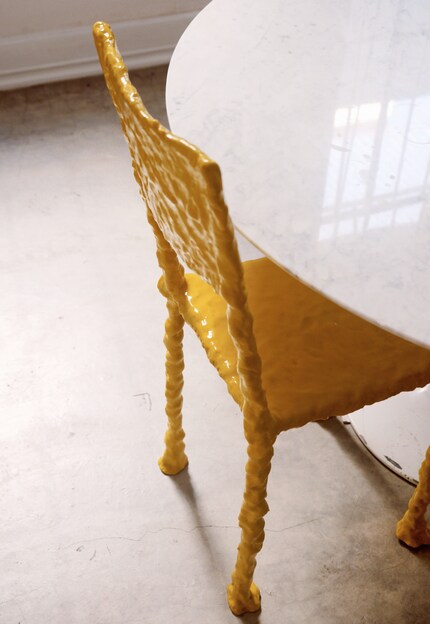 The cute chairs reflect Elias’s colourful, imaginative world.