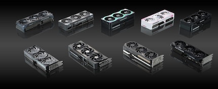 Partner kaarten van de RTX 5070 Ti. Soortgelijke kaarten zullen beschikbaar zijn voor alle modellen in de RTX 50-serie.