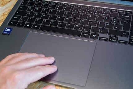 Il touchpad è grande e affidabile.