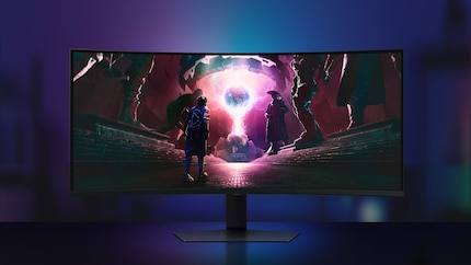 Het ontwerp van de Samsung Odyssey G7 ziet er mooi en eenvoudig uit voor een gaming monitor.
