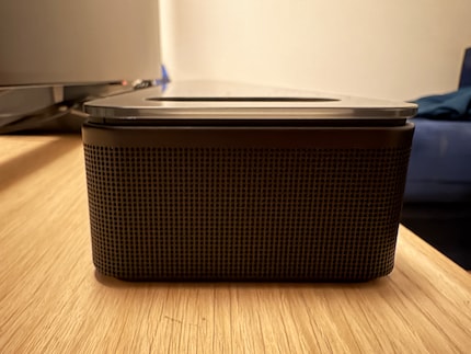 The bar fits well under the TV.