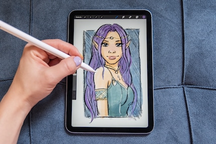 De iPad Mini als digitaal schetsboek voor onderweg.