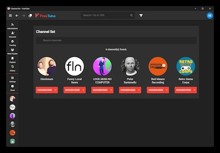 Du kannst deine abonnierten Kanäle des YouTube-Accounts in FreeTube importieren. Neue direkt in der App hinzufügen, geht natürlich auch.