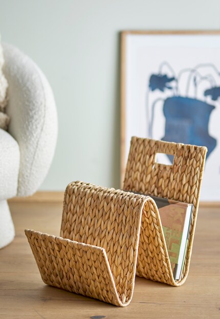 The wave-shaped object decorates the reading corner.