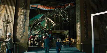 Eine offensichtliche, aber schöne Hommage an die berühmte Szene aus dem ersten «Jurassic Park»-Film.