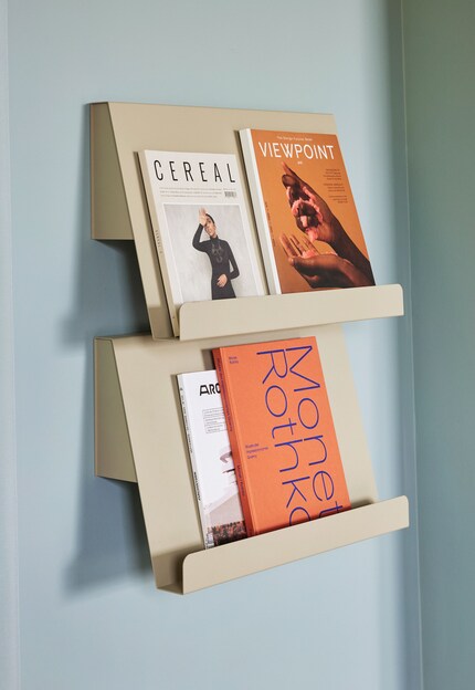 Slope is the ideal wall holder if you need to have both hands free or want to display magazine covers in their entirety.