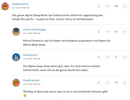 Die Alpine SleepDeep sind in der Galaxus-Community hoch im Kurs.
