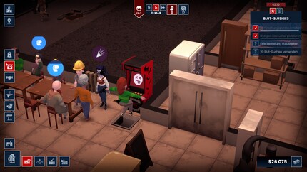 A human guest falls for my arcade machine trap ...