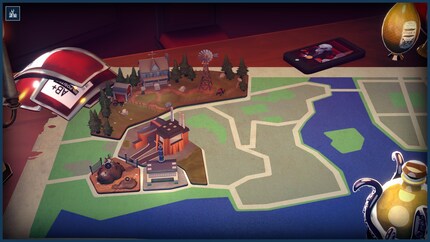 The campaign map includes several districts, each of which I run a bar in.