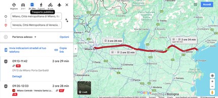 Trenitalia collabora con Google Maps dal 2016.